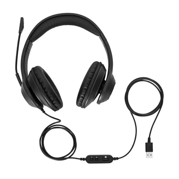 Targus AEH102 USB Wired Stereo‎ Headset Plug & Play Soft Ear Cups Boom Mic NEW - Picture 7 of 12